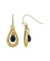 2028 Glass Clear Teardrop Earring