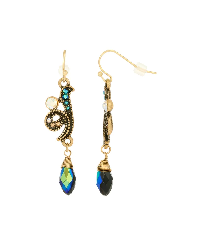 2028 Glass Multi Ab Bead Earrings