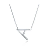 Sterling Silver, Sideways Initial Necklace