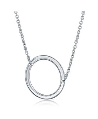 Sterling Silver Sideways Initial Necklace