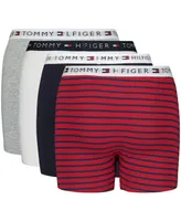 Tommy Hilfiger Big Boys Stripe Boxer Briefs, Pack of 4