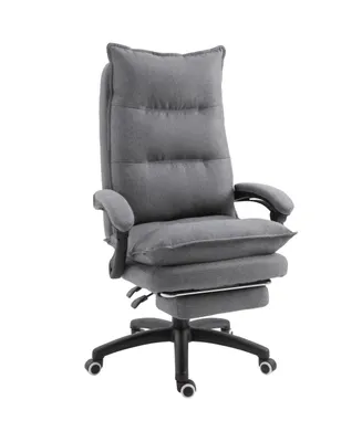 Vinsetto Office Chair Adjust Height Recliner with Footrest, Wheel, High Back