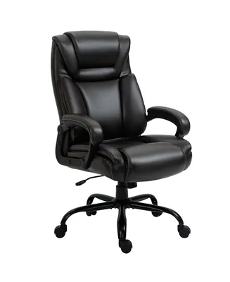 Vinsetto Big and Tall Executive Office Chair w/ Pu Leather Fabric, Wheel