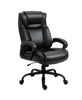 Vinsetto Big and Tall Executive Office Chair w/ Pu Leather Fabric, Wheel