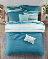 Madison Park Marina Printed Seersucker 8-Pc. Comforter and Coverlet Set