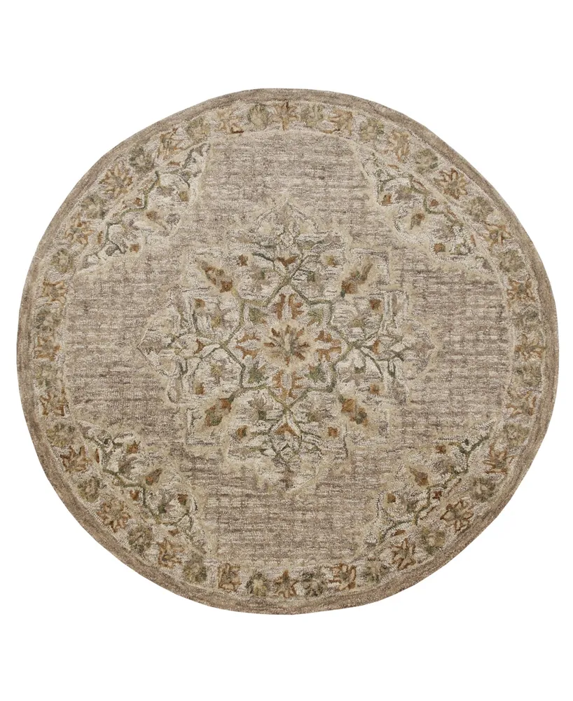 Lr Home Sweet SINUO54120 4' x 4' Round Area Rug