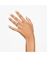 Swarovski Crystal Baguette Cut Green Matrix Ring
