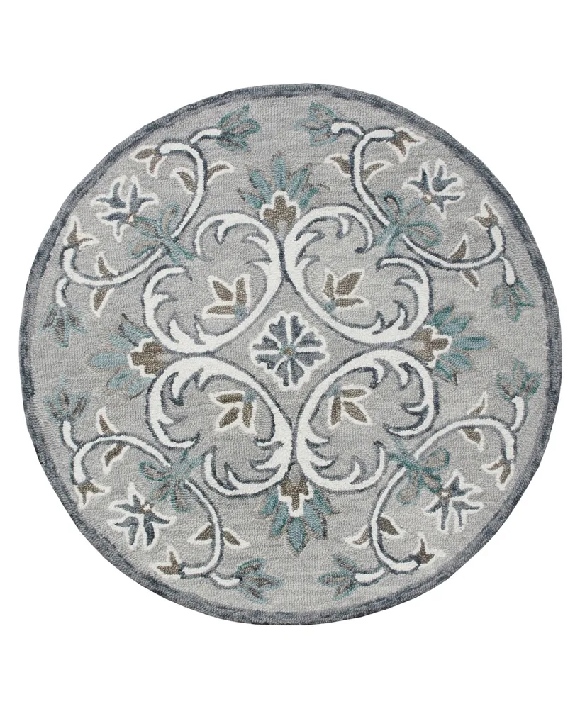 Lr Home Sweet SINUO54152 4' x 4' Round Area Rug