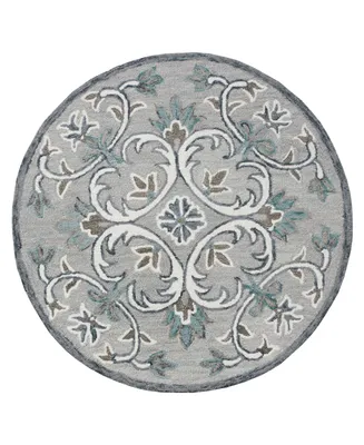 Lr Home Sweet SINUO54152 4' x 4' Round Area Rug