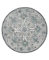 Lr Home Sweet SINUO54152 4' x 4' Round Area Rug