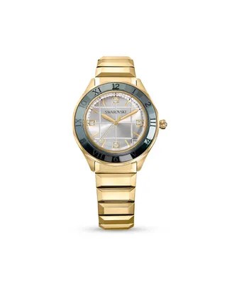 Swarovski Women's Quartz Gold Metal Watch, Swiss Made 37mm