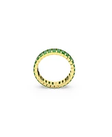 Swarovski Crystal Baguette Cut Green Matrix Ring