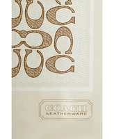 Coach 35" Textured Signature C Printed Silk Square