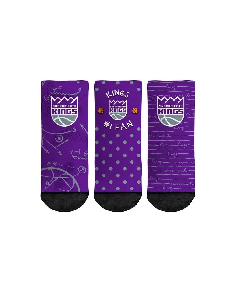 Toddler Boys and Girls Rock 'Em Socks Sacramento Kings #1 Fan 3-Pack Crew Socks Set