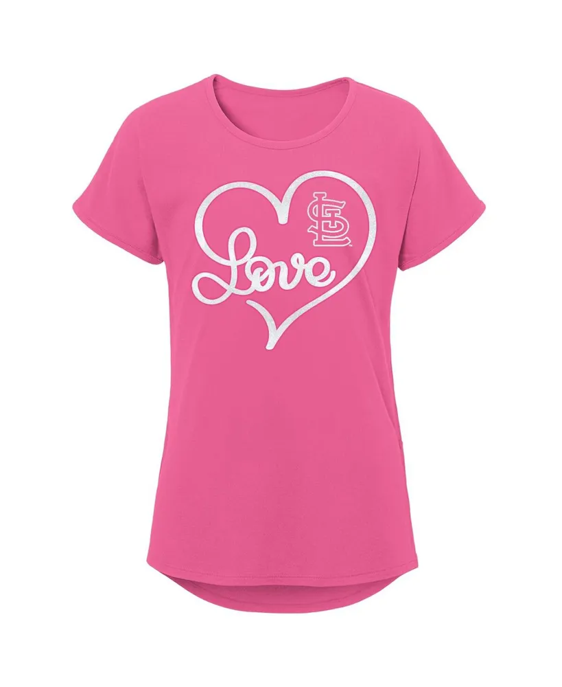 St. Louis Cardinals Girls Toddler Pink Diamond Princess T-Shirt