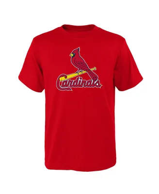 Big Boys and Girls Red St. Louis Cardinals Logo Primary Team T-shirt