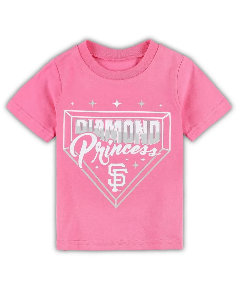 Toddler Girls Pink San Francisco Giants Diamond Princess T-shirt