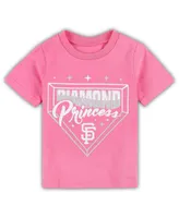 Toddler Girls Pink San Francisco Giants Diamond Princess T-shirt