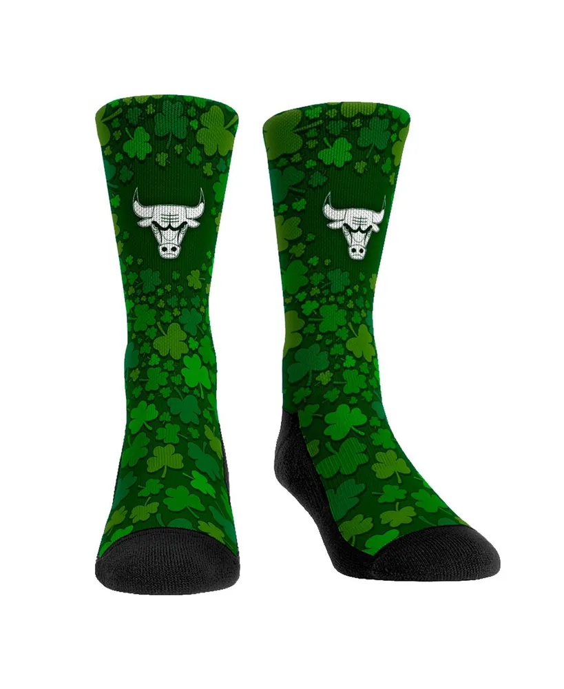 Men's and Women's Rock 'Em Socks Chicago Bulls St. Patty's Day Shamrock Crew Socks