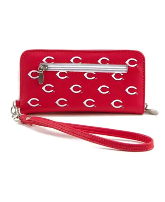 Women's Cincinnati Reds Zip-Around Wristlet Wallet