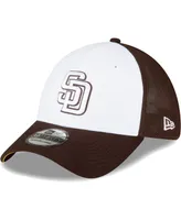 Men's New Era Brown and White San Diego Padres 2023 On-Field Batting Practice 39THIRTY Flex Hat