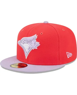Men's New Era Red and Lavender Toronto Blue Jays Spring Color Two-Tone 59FIFTY Fitted Hat