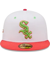 Men's New Era White, Coral Chicago White Sox 2003 Mlb All-Star Game Strawberry Lolli 59FIFTY Fitted Hat