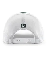 Men's '47 Brand Green, White Oakland Athletics Spring Training Burgess Trucker Snapback Hat