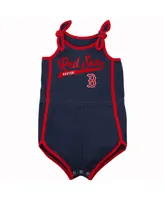 Toddler Girls Navy Boston Red Sox Hit and Run Bodysuit