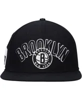 Men's Pro Standard Black Brooklyn Nets Wordmark Logo Snapback Hat