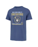 Men's '47 Brand Royal Milwaukee Brewers Borderline Franklin T-shirt