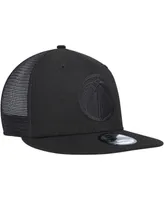 Men's New Era Black Washington Wizards Classic 9FIFTY Trucker Snapback Hat