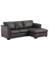 Closeout Arond Leather Sectional Collection Created For Macys