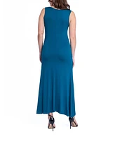 24seven Comfort Apparel Women's Relaxed Fit Sleeveless Tunic Dress with Pockets