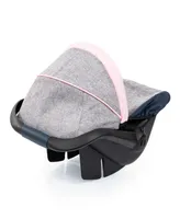 Bayer Design Dolls Grey, Blue, Pink Butterfly Car Seat