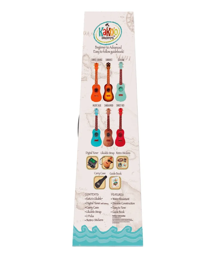 KaKo'o Music Sunburst Wooden Ukulele Set