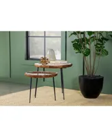 Coaster Home Furnishings 2 Piece Round Nesting Table with Tripod Tapered Legs