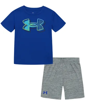 Under Armour Little Boys Pop Out Logo T-shirt and Shorts Set