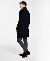 Tommy Hilfiger Men's Addison Wool-Blend Trim Fit Overcoat