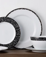 Noritake Rill Set of 4 Dinner Plates, Service for