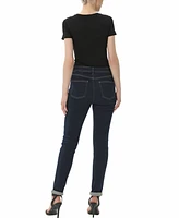 kimi + kai Women's Crew Neck Basic Bodysuit Top