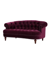 Jennifer Taylor Home La Rosa 69" Victorian Chesterfield Loveseat