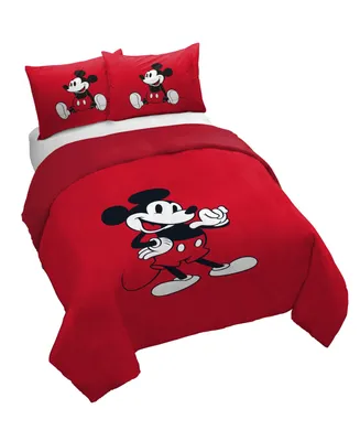 Saturday Park Disney Mickey Mouse Face Emotions 100% Organic Cotton Twin Duvet Cover & Sham Set