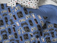 Saturday Park Gamer 100% Organic Cotton Full/Queen Duvet Cover & Sham Set