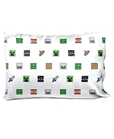 Saturday Park Minecraft Emblematic 100% Organic Cotton Twin Sheet Set