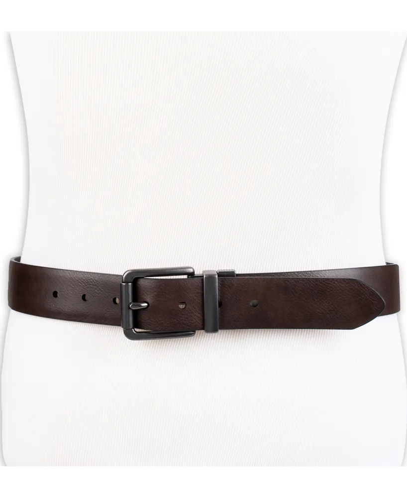 Levi's Men's Plaque Buckle Reversible Stretch Belt