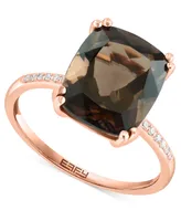 Effy Smoky Quartz (4 3/4 ct. t.w.) & Diamond Accent Ring in 14k Yellow Gold