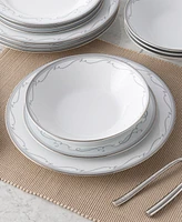 Noritake Satin Flourish 12 Piece Set, Service for 4