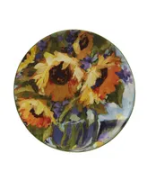 Certified International Sunflower Bouquet Set of 4 Salad Plate 9"