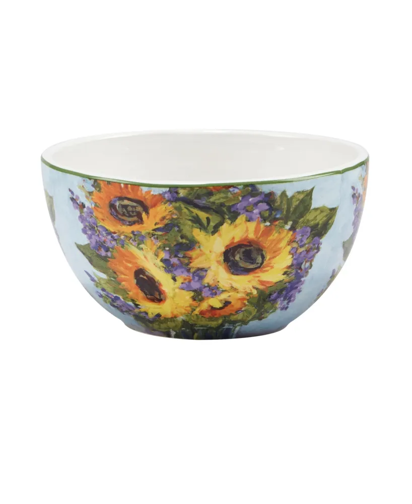 Certified International Sunflower Bouquet Set of 4 Ice Cream Bowl